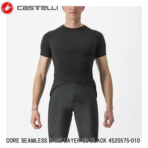 CASTELLI JXe CORE SEAMLESS BASE LAYER SS BLACK 4520575-010 Y Ci[EFA A_[EFA ]