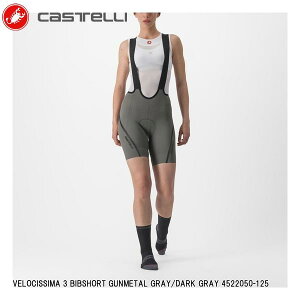 CASTELLI JXe VELOCISSIMA 3 BIBSHORT GUNMETAL GRAY/DARK GRAY 4522050-125 fB[X rupc ]ԗp