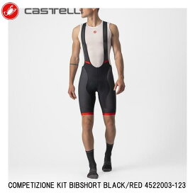 CASTELLI カステリ COMPETIZIONE KIT BIBSHORT BLACK/RED 4522003-123 メンズ 男 ビブパンツ 自転車用