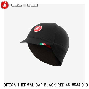 CASTELLI JXe DIFESA THERMAL CAP BLACK RED 4518534-010 TCNLbv ] Xq