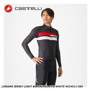 CASTELLI JXe LINEARE JERSEY LIGHT BLACK/RED CTS/WHITE 4524511-085 TCNW[W