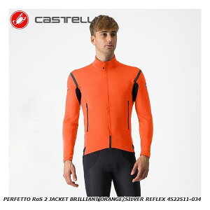 CASTELLI JXe PERFETTO RoS 2 JACKET BRILLIANT ORANGE/SILVER REFLEX 4522511-034 TCNW[W
