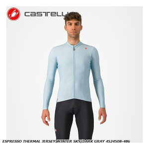 CASTELLI JXe ESPRESSO THERMAL JERSEY WINTER SKY/DARK GRAY 4524508-486 TCNW[W
