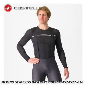 CASTELLI JXe MERINO SEAMLESS BASELAYER BLACK 4524527-010 ]ԗpA_[Vc