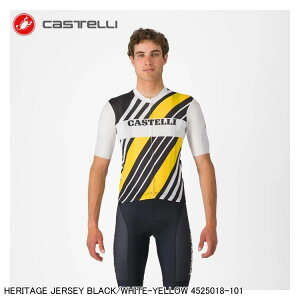 CASTELLI JXe HERITAGE JERSEY BLACK/WHITE-YELLOW 4525018-101 TCNW[W