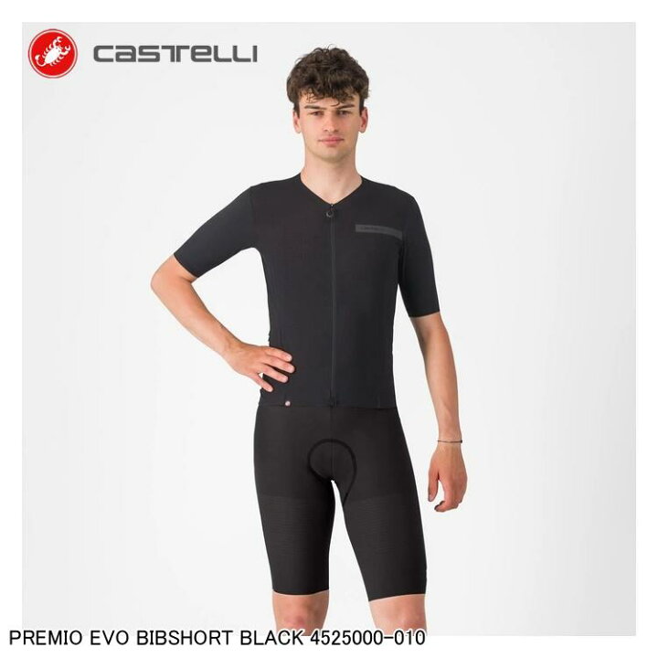 楽天市場】CASTELLI カステリ PREMIO EVO BIBSHORT BLACK 4525000-010 