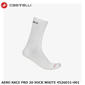 CASTELLI �J�X�e�� AERO RACE PRO 20 SOCK WHITE 4526031-001 �T�C�N���\�b�N�X �C��