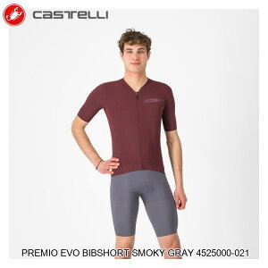 CASTELLI JXe PREMIO EVO BIBSHORT SMOKY GRAY 4525000-021 ] ruV[c