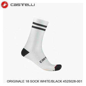 CASTELLI JXe ORIGINALE 18 SOCK WHITE/BLACK 4525028-001 TCN\bNX C