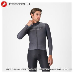 CASTELLI JXe APICE THERMAL JERSEY DARK GRAY/SMOKY GRAY-SILVER GR 4525511-030 TCNW[W