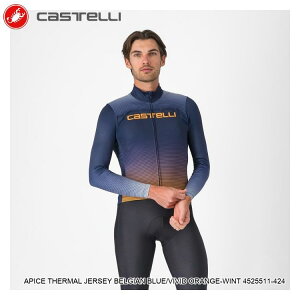 CASTELLI JXe APICE THERMAL JERSEY BELGIAN BLUE/VIVID ORANGE-WINT 4525511-424 TCNW[W