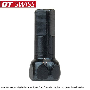 DTSwiss �X�C�X Flat Hex Pro Head Nipples �t���b�g �w�b�N�X �v���w�b�h �j�b�v�� 2.0x14mm (100�Z�b�g) ���]�� �j�b�v�� SKN01000