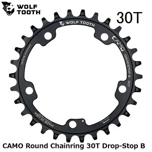 WOLF TOOTH �E���t�g�D�[�X CAMO Round Chainring 30T Drop-Stop B ���]�� �`�F�[�������O