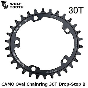 WOLF TOOTH �E���t�g�D�[�X CAMO Oval Chainring 30T Drop-Stop B ���]�� �`�F�[�������O