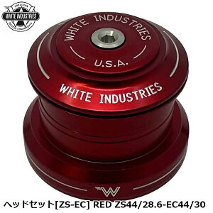 WHITE INDUSTRIES �z���C�g�C���_�X�g���[�Y �w�b�h�Z�b�g[ZS-EC] RED ZS44/28.6-EC44/30 ���]�� �w�b�h�p�[�c