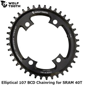WOLF TOOTH �E���t�g�D�[�X Elliptical 107 BCD Chainring for SRAM 40T ���]�� �`�F�[�������O