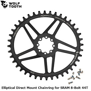 WOLF TOOTH �E���t�g�D�[�X Elliptical Direct Mount Chainring for SRAM 8-Bolt 44T ���]�� �`�F�[�������O