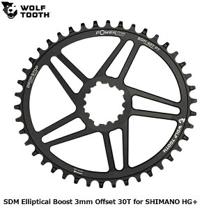WOLF TOOTH �E���t�g�D�[�X SDM Elliptical Boost 3mm Offset 30T for SHIMANO HG+ ���]�� �`�F�[�������O