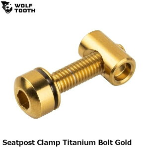 WOLF TOOTH �E���t�g�D�[�X Seatpost Clamp Titanium Bolt Gold ���]�ԗp �V�[�g�N�����v