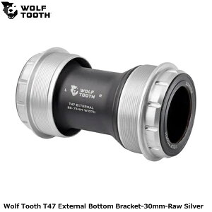 WOLF TOOTH �E���t�g�D�[�X Wolf Tooth T47 External Bottom Bracket-30mm-Raw Silver ���]�� �{�g���u���P�b�g(BB)