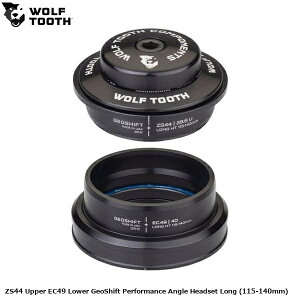 WOLF TOOTH �E���t�g�D�[�X ZS44 Upper EC49 Lower GeoShift Performance Angle Headset Long (115-140mm) ���]�� �w�b�h�p�[�c