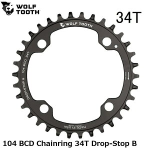 WOLF TOOTH�@�E���t�g�D�[�X 104 BCD Chainring 34T Drop-Stop B ���]�� �`�F�[�������O