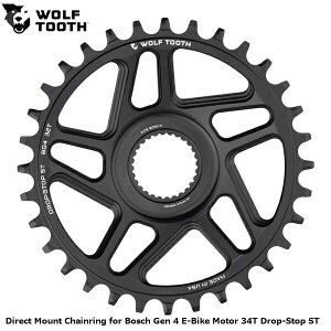 WOLF TOOTH�@�E���t�g�D�[�X Direct Mount Chainring for Bosch Gen 4 E-Bike Motor 34T Drop-Stop ST ���]�� �`�F�[�������O