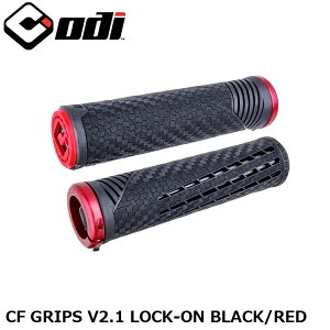 ODI �I�[�f�B�[�A�C CF GRIPS V2.1 LOCK-ON BLACK/RED ���]�ԗp�O���b�v