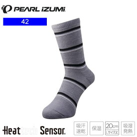 PEARLiZUMi パールイズミ 42 ヒートテックセンサー ウィンター ソックス 3 グレー L メンズ サイクルソックス 靴下 スポーツソックス