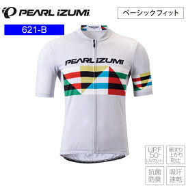 PEARLiZUMi パールイズミ 621-B プリント ジャージ 12.パール レイヤー メンズ サイクルジャージ 半袖 自転車
