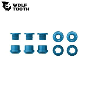 WOLF TOOTH�@�E���t�g�D�[�X Set of 5 Chainring Bolts+Nuts for 1X - 5 pcs. blue 6mm ���]�� �`�F�[�������O