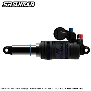 SR SUNTOUR �G�X�A�[�� �T���c�A�[ RS24 TRIAIR2 3CR �u���b�N 190X42.5MM A�F49.6/B�F37.5/C��D�F8 AIRVOLUME�FLV ���]�� ���A�T�X�y���V����