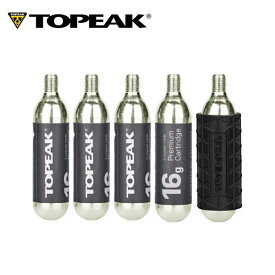 TOPEAK トピーク ポンプパーツ 16g ネジ付 CO2カートリッジ 5本セット YPP22800 自転車 アクセサリー