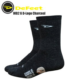 DeFeet ディフィート ソックス 靴下 WB2 6 D-Logo Charcoal サイクルウェア サイクルソックス スポーツソックス