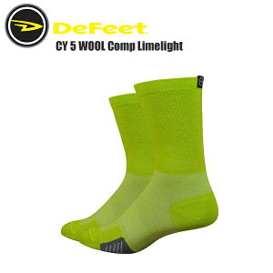 DeFeet ディフィート ソックス 靴下 CY 5 WOOL Comp Limelight サイクルウェア サイクルソックス スポーツソックス