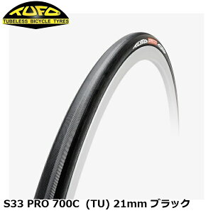TUFO �`���[�t�H S33 PRO 700C (TU) 21mm �u���b�N ���[�h�p�^�C���i�`���[�u���[/���K�E�G���g���[�����j
