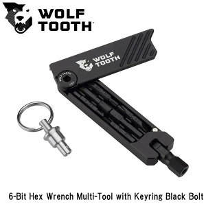 WOLF TOOTH@EtgD[X 6-Bit Hex Wrench Multi-Tool with Keyring Black Bolt ] H }`c[