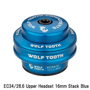 WOLF TOOTH�@�E���t�g�D�[�X EC34/28.6 Upper Headset 16mm Stack Blue ���]�� �w�b�h�p�[�c