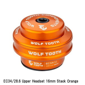 WOLF TOOTH�@�E���t�g�D�[�X EC34/28.6 Upper Headset 16mm Stack Orange ���]�� �w�b�h�p�[�c
