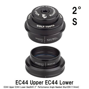 WOLF TOOTH�@�E���t�g�D�[�X EC44 Upper EC44 Lower GeoShift 2°Performance Angle Headset Short(90-114mm) ���]�� �w�b�h�p�[�c