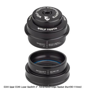 WOLF TOOTH@EtgD[X EC44 Upper EC49 Lower GeoShift 2°Performance Angle Headset Short(90-114mm) ] wbhp[c