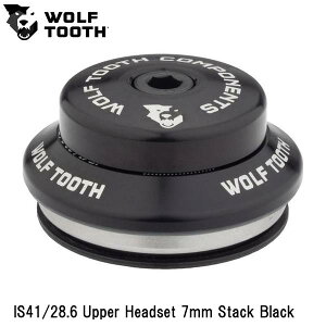 WOLF TOOTH�@�E���t�g�D�[�X IS41/28.6 Upper Headset 7mm Stack Black ���]�� �w�b�h�p�[�c