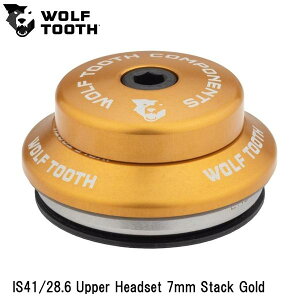 WOLF TOOTH�@�E���t�g�D�[�X IS41/28.6 Upper Headset 7mm Stack Gold ���]�� �w�b�h�p�[�c