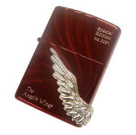 送料無料！新品正規品 2020年11月発売！流通限定品 天使の羽 Angel Wings Special Edition(特別カラー版)シリアルNo刻印 paw DB1(イオンレッド)ZIPPOジッポライター☆おまけメンテブラシ付き！(配送)小型宅配便はさらに割引き。