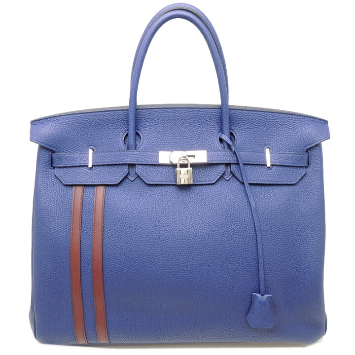 楽天市場 ジャックスローン分割24回まで無金利 銀座店 エルメス バーキン40 オフィサー オフィシエ C刻印 18年製 レディース メンズ ハンドバッグ トゴ ブルーアンクル Dh 大黒屋質店出品 中古 送料無料 店頭受取対応商品 大黒屋質店