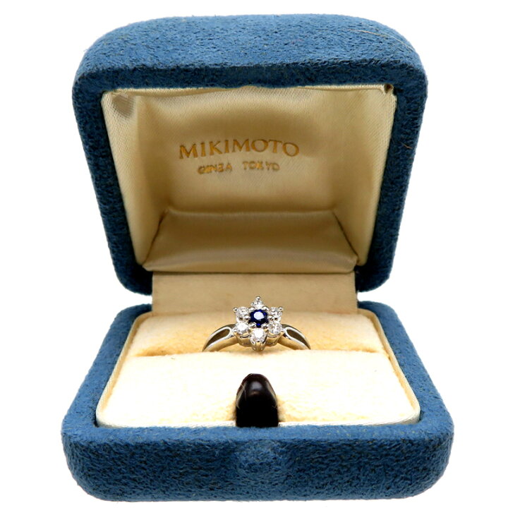 楽天市場】【銀座店】 ミキモト 0.15ct サファイア ダイヤモンド  