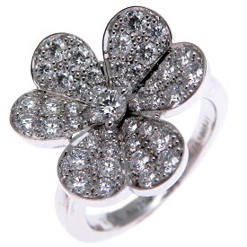 【銀座店】 ヴァンクリーフ＆アーペル #47 0.8ct ダイヤモンド フリヴォル 1フラワー レディース リング・指輪 VCARD31600 750ホワイトゴールド 7号 DH84986【大黒屋質店出品】 【中古】【送料無料】【店頭受取対応商品】