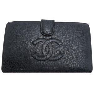 シャネル(CHANEL) キャビアスキン(Caviarskin) 中古 レディース長財布 