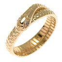 【飯能本店】 ノンブランド スネーク レディース リング・指輪 K18イエローゴールド 9.5号 DH88229【大黒屋質店出品】…