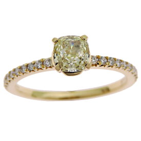 【銀座店】 ティファニー トゥルー 0.56ct イエローダイヤモンド 0.09ct ダイヤモンド レディース リング・指輪 750イエローゴールド 9号 イエロー系 DH91876【大黒屋質店出品】 【中古】【送料無料】【店頭受取対応商品】